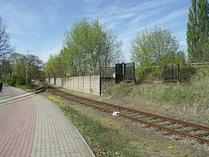 Grenzmauer Bahnstrecke Bombardierwerk