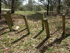 Border Fence Post on Wiesenstrasse