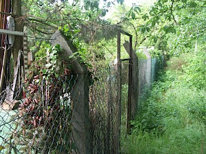 Border Fence Post on Waldblick settlement